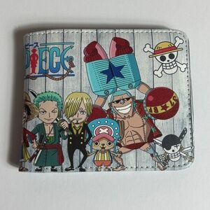 One Piece Luffy Tony Faux Leather Wallet Zoro Grey Red Anime Manga New